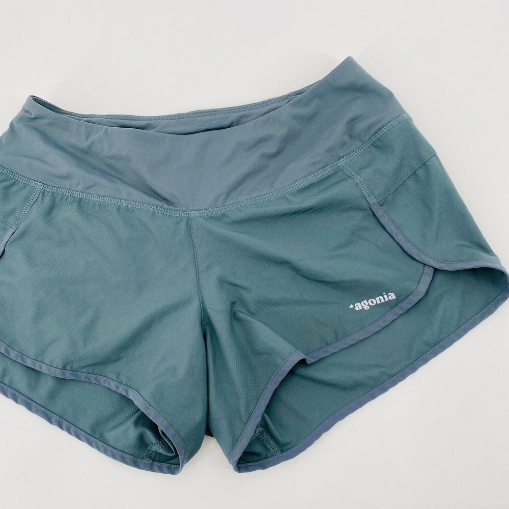 Patagonia Strider Running Shorts Womens XS Blue Teal Activewear Athletic